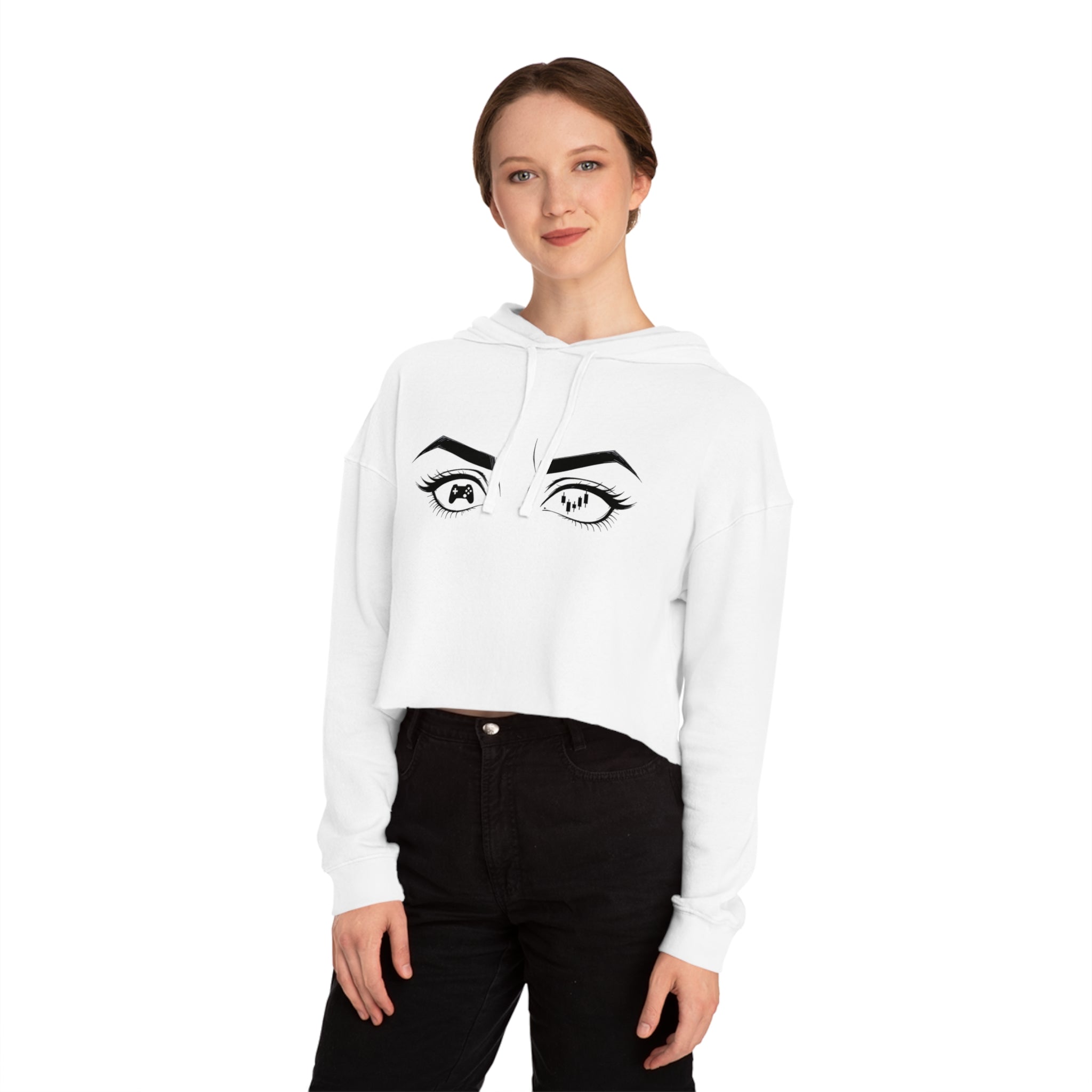 Nerd Star Cropped Hooded Sweatshirt