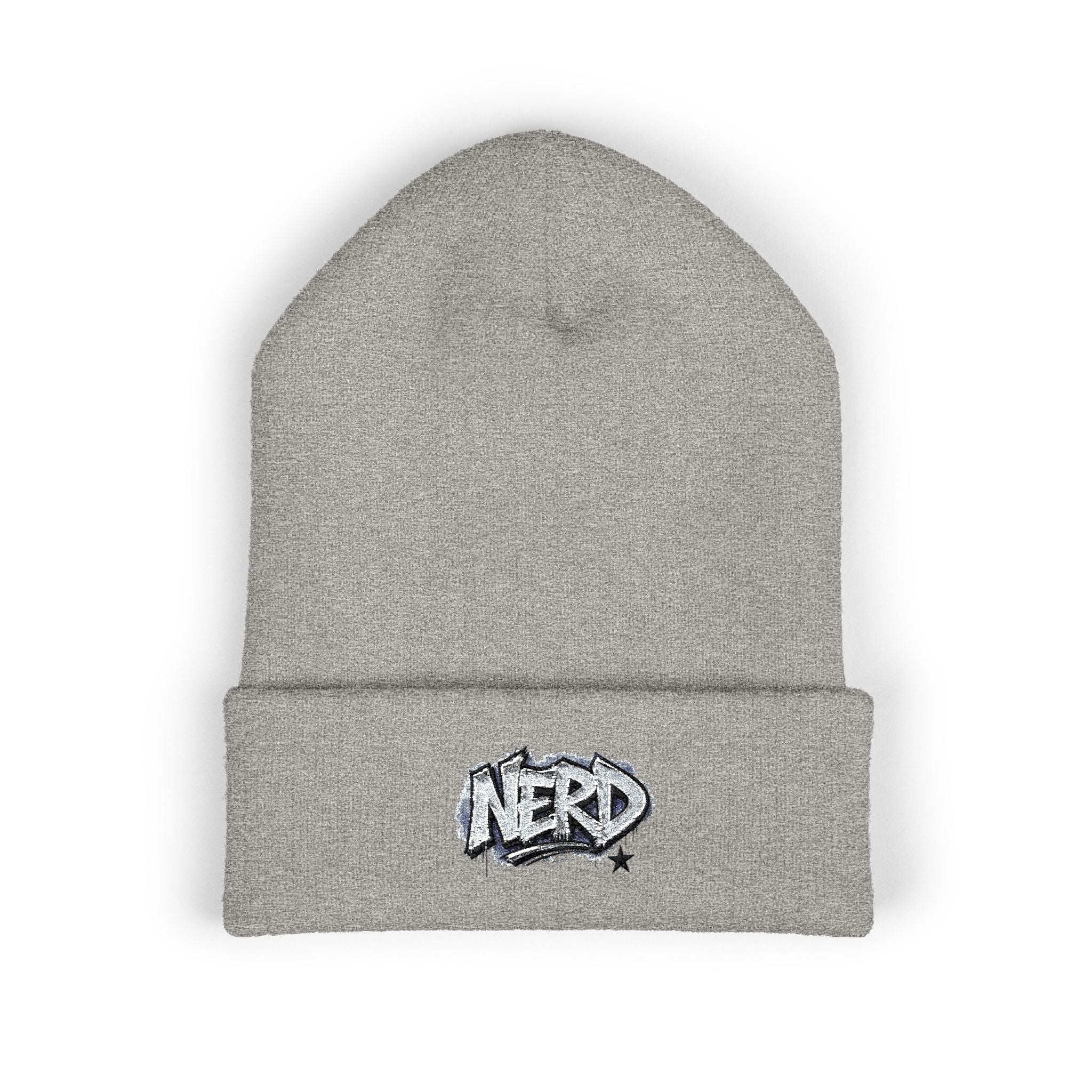Nerd Star Cuffed Beanie (Embroidery)