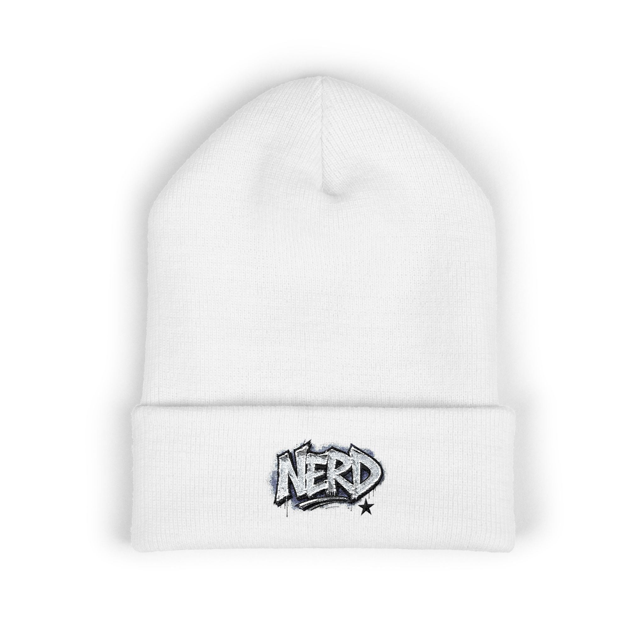 Nerd Star Cuffed Beanie (Embroidery)