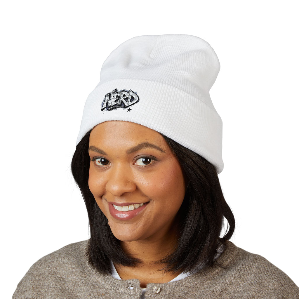 Nerd Star Cuffed Beanie (Embroidery)